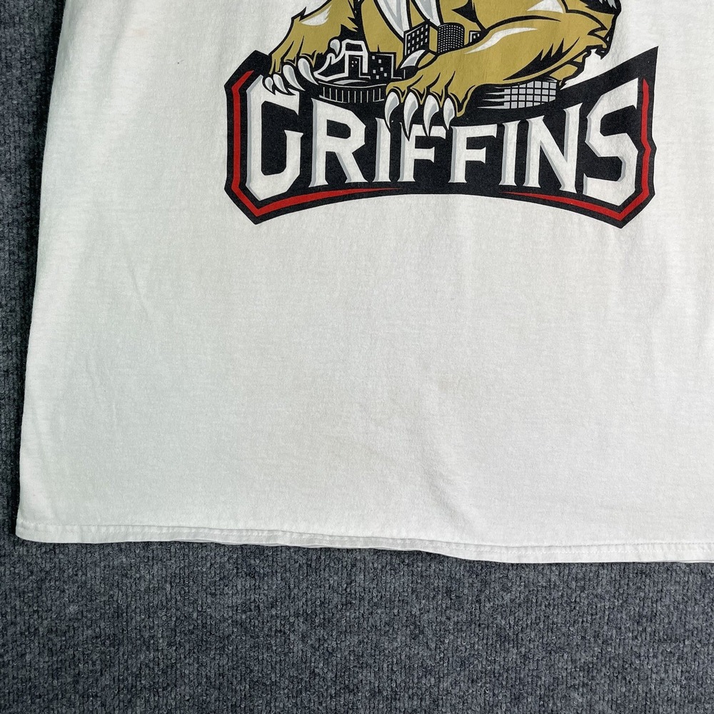 Vintage Grand Rapid Griffins T-shirt XL White Graphic Print Amway - Picture 3 of 9